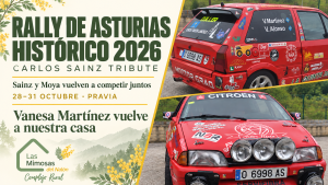 Rally de Asturias Histórico 2026: homenaje a Carlos Sainz y Luis Moya, con el coche de Vanesa Martínez y Las Mimosas del Nalón